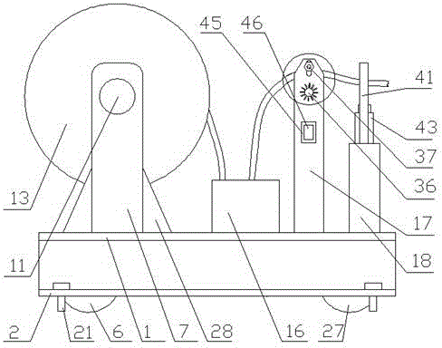 A cable folding and unfolding apparatus with a counting cut-off function for power line setting up