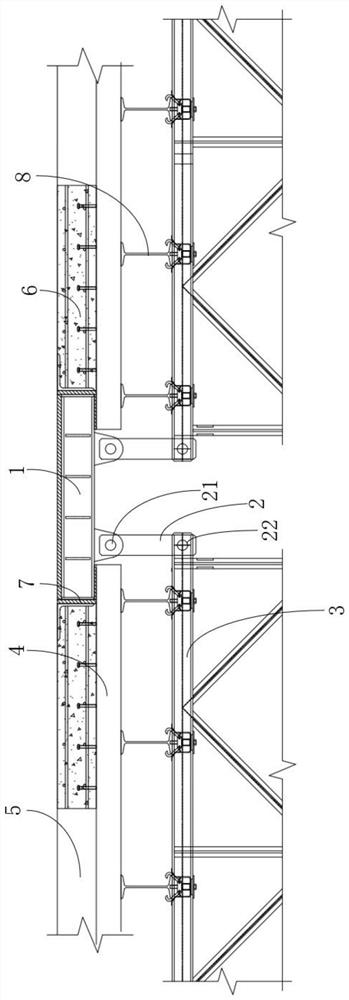 Bailey beam construction trestle expansion joint system and construction method