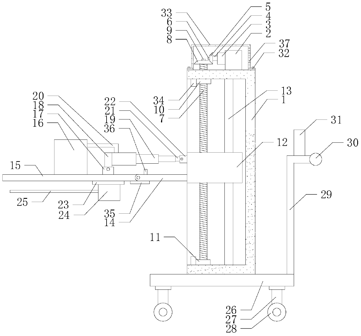 Garden plant pruning machine