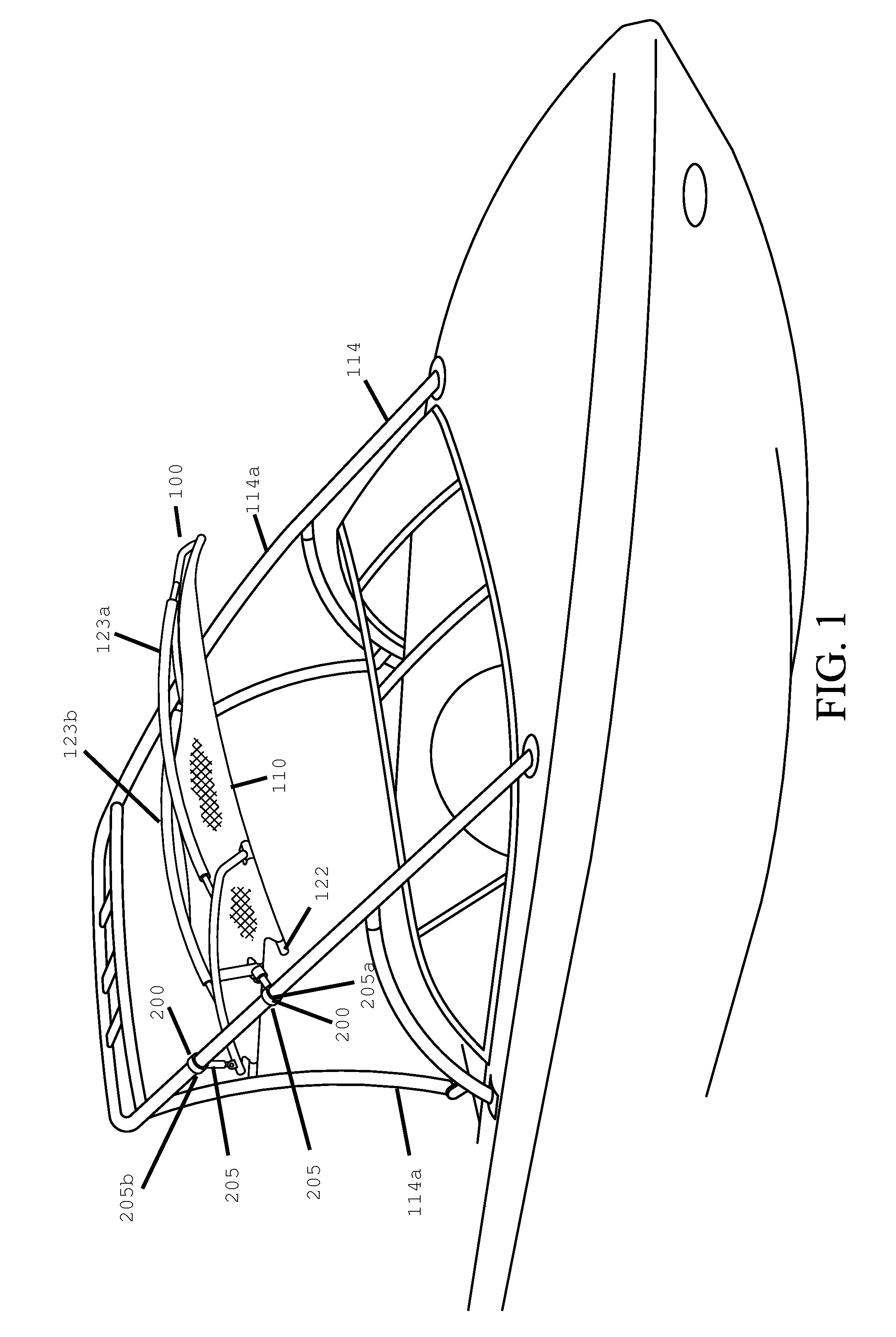 Cargo rack assembly for wakeboard boats