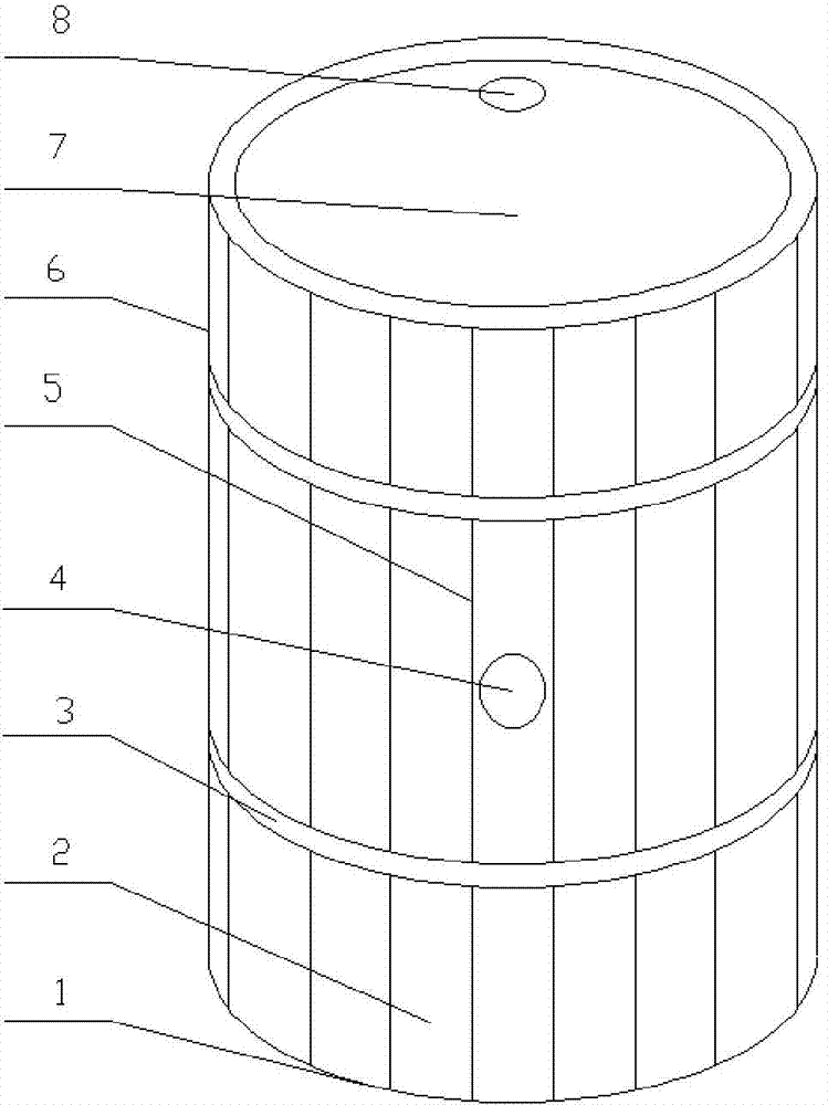 Lychee barrel for ageing and distilling liquor as well as preparation method and application process thereof