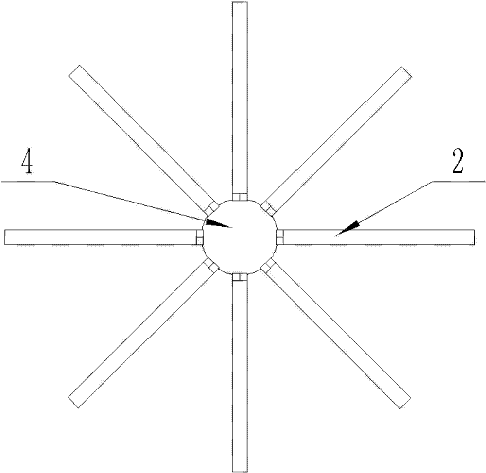 Municipal umbrella-like temporary guarding device for sewer inspection shaft opening