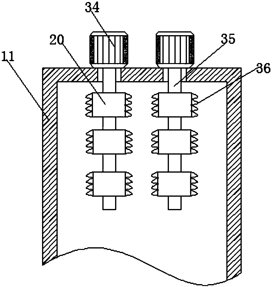 Washing device, convenient for crop collection, used for subsidiary agricultural product production