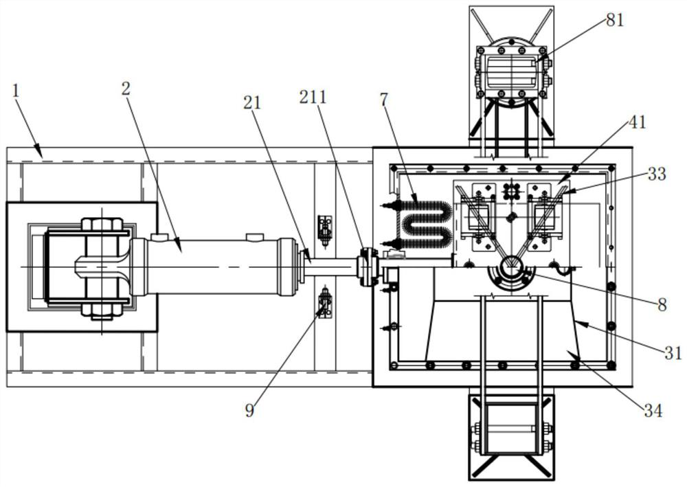 Open-hearth furnace riding wheel running-in device