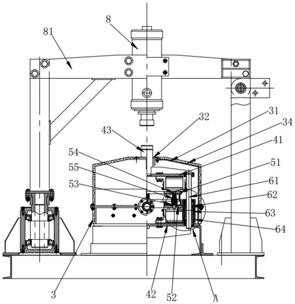 Open-hearth furnace riding wheel running-in device