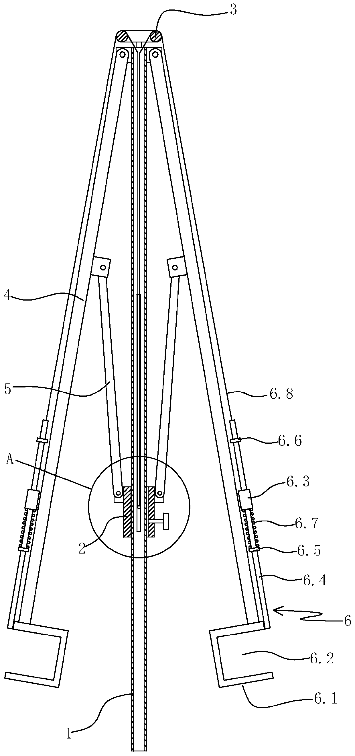 Rotary overhead wire spreader