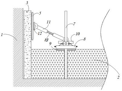 Deep foundation pit supporting structure for building construction