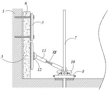 Deep foundation pit supporting structure for building construction