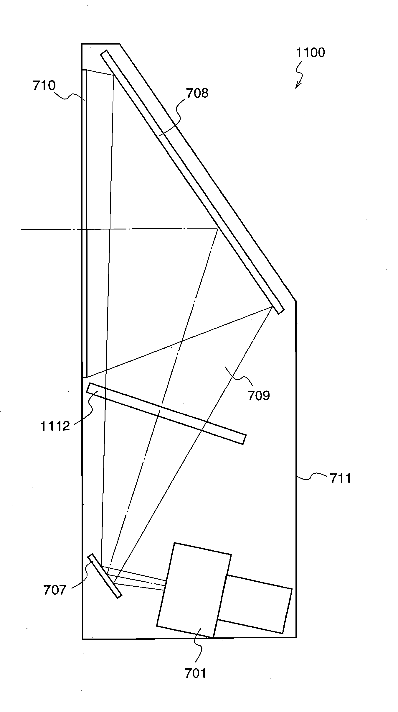 Image projection device and rear projection type display device