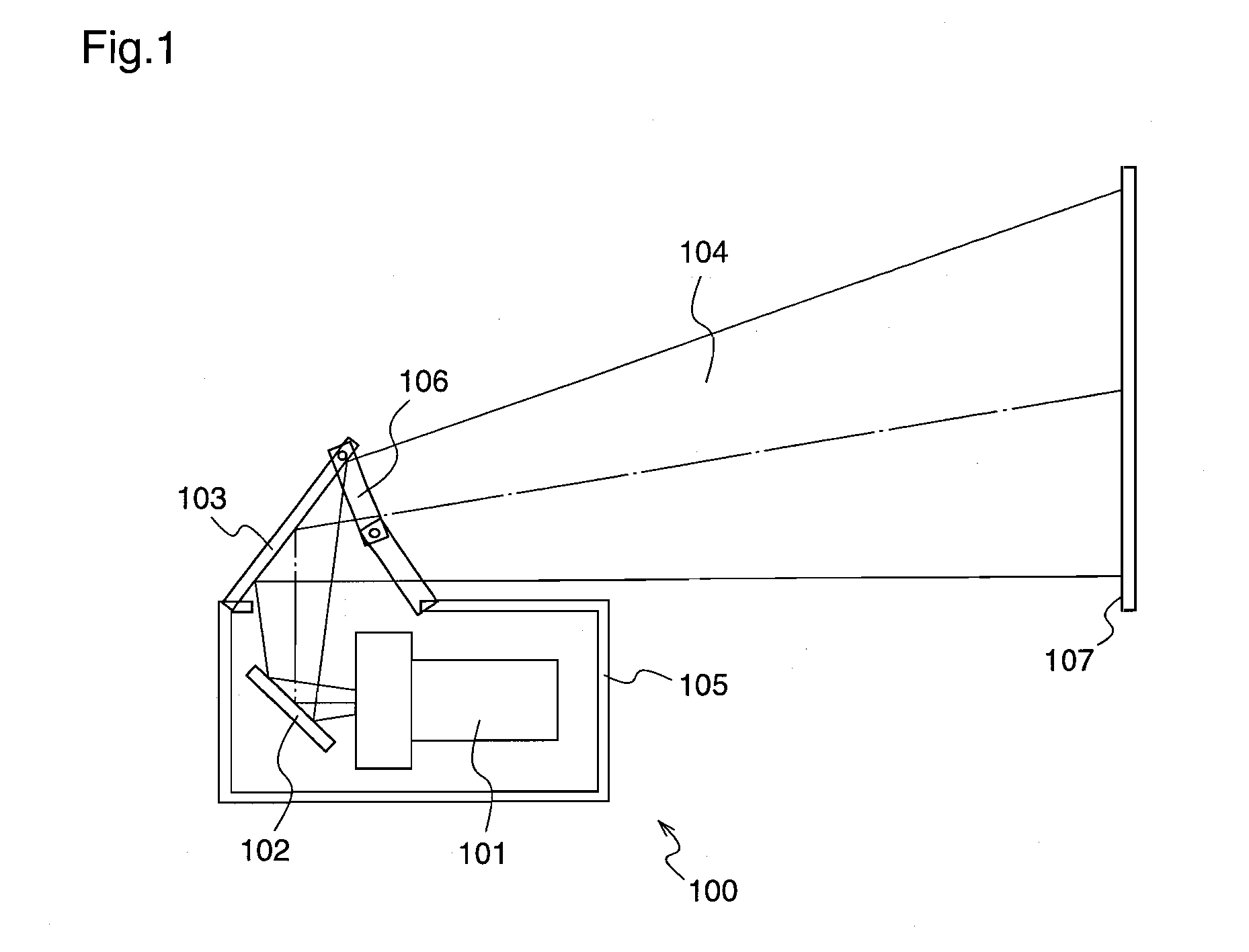 Image projection device and rear projection type display device