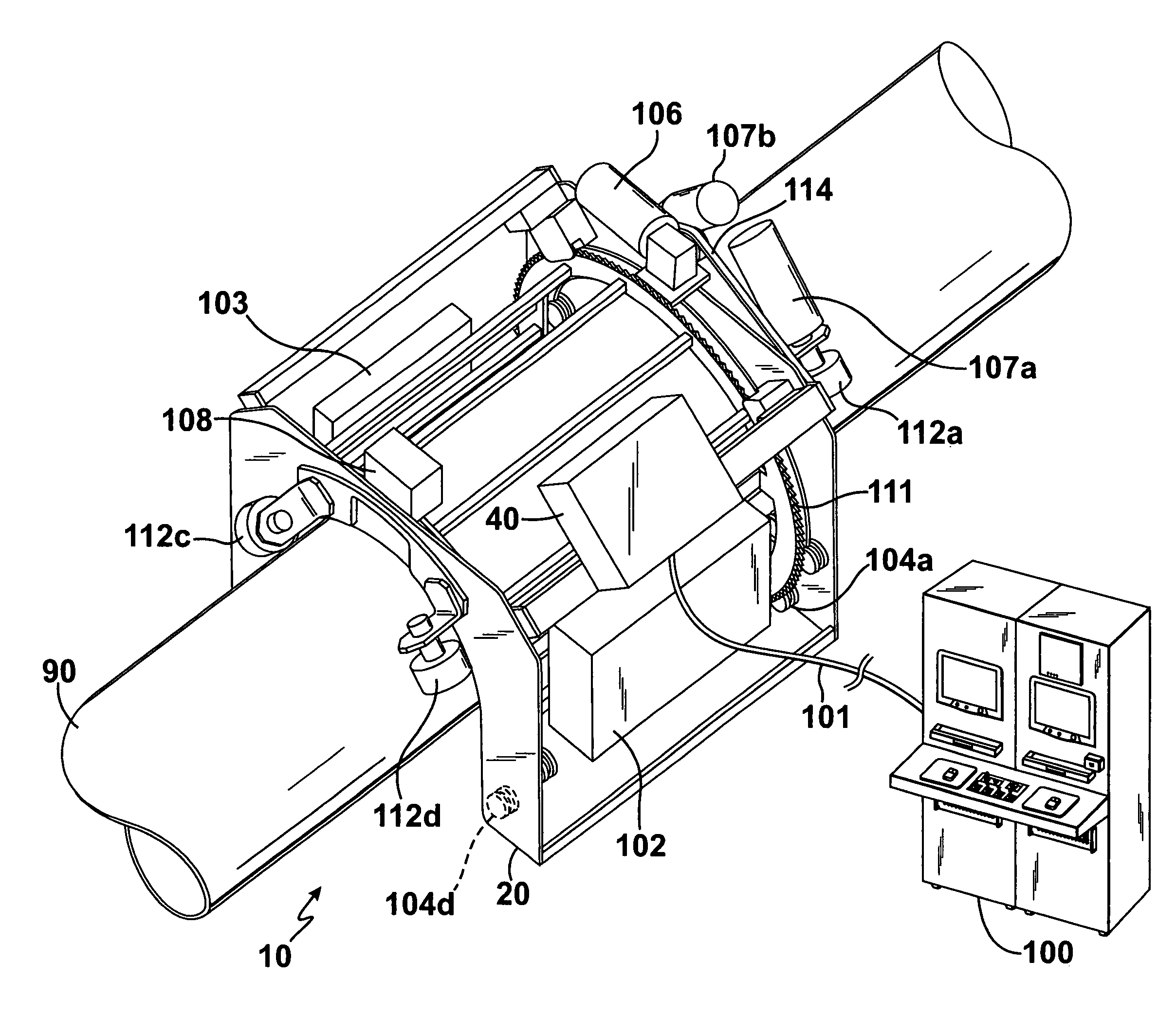 Method and apparatus for automated, digital, radiographic inspection of piping