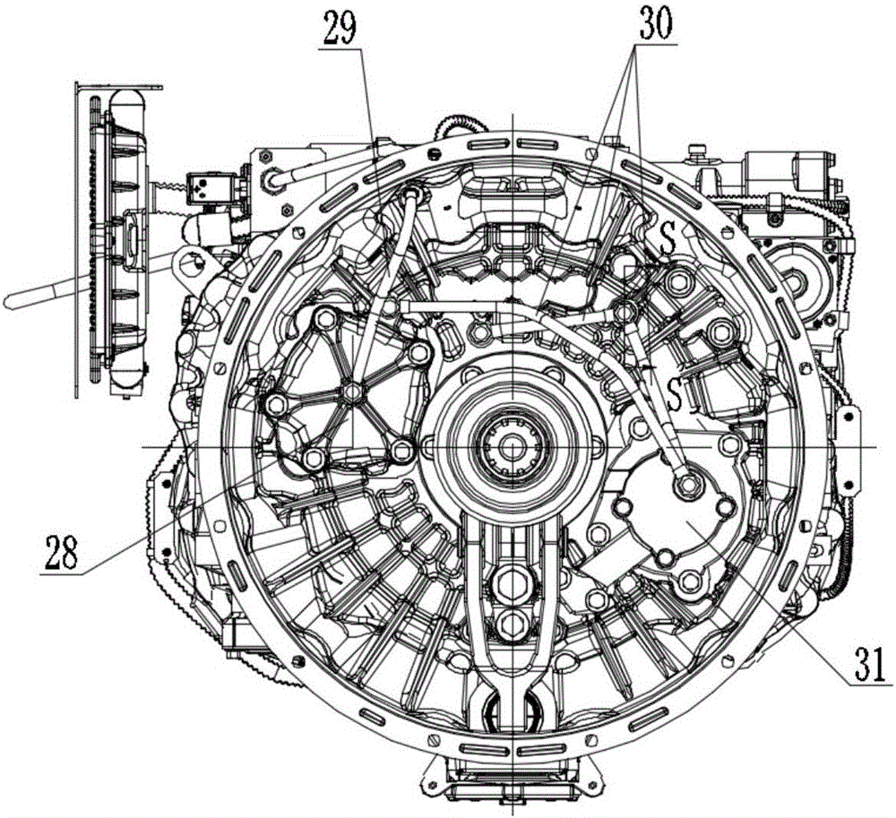 Heavy 12-gear AMT transmission assembly