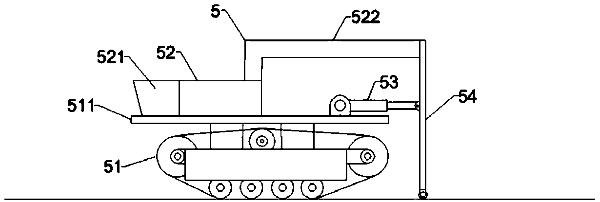 Construction machinery for backfilling coal mining roadway