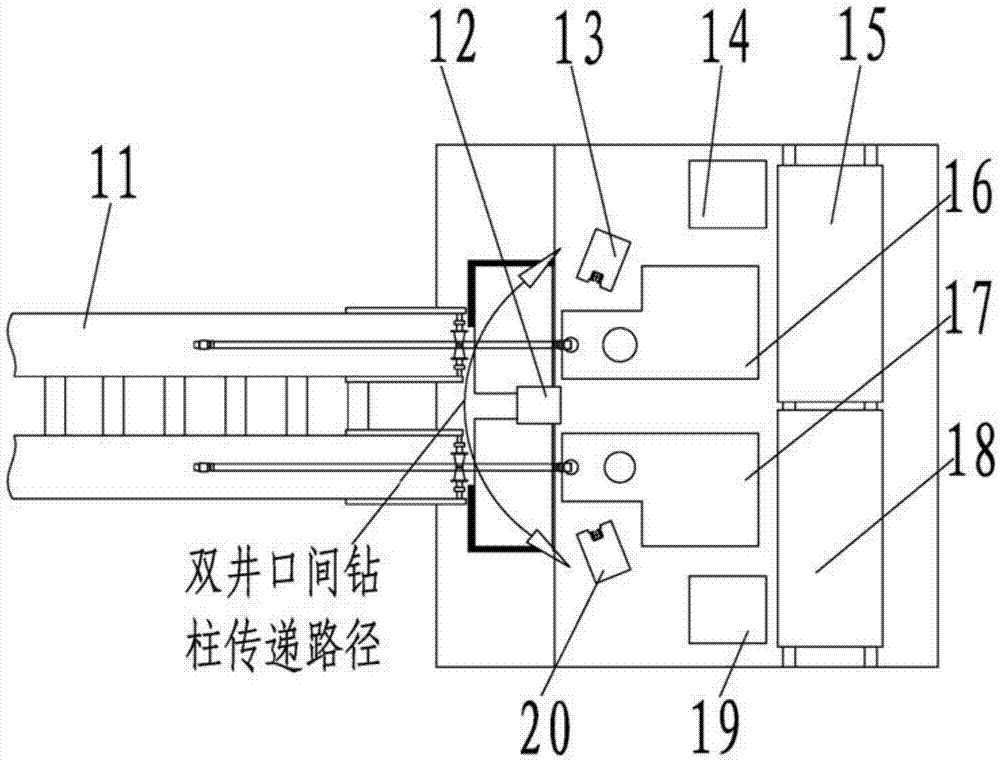 Well drilling device for double-wellhead operation