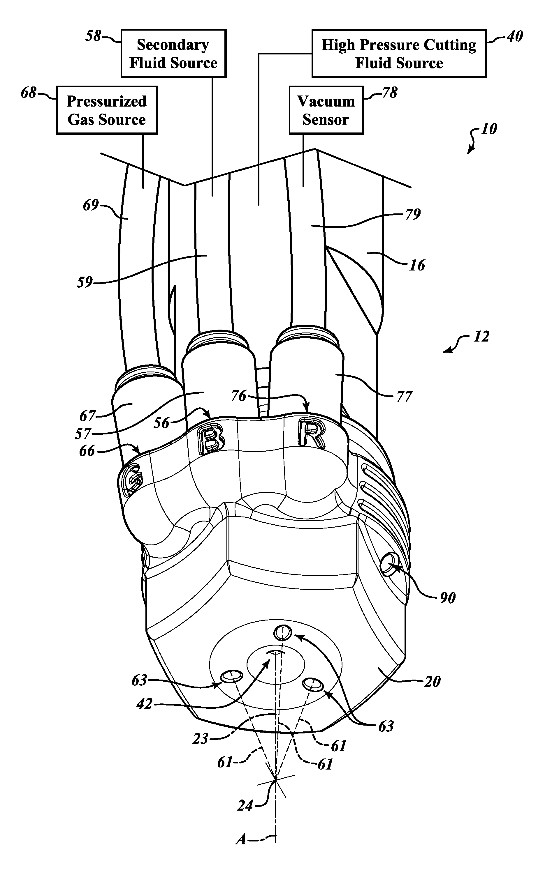 High-pressure waterjet cutting head systems, components and related methods