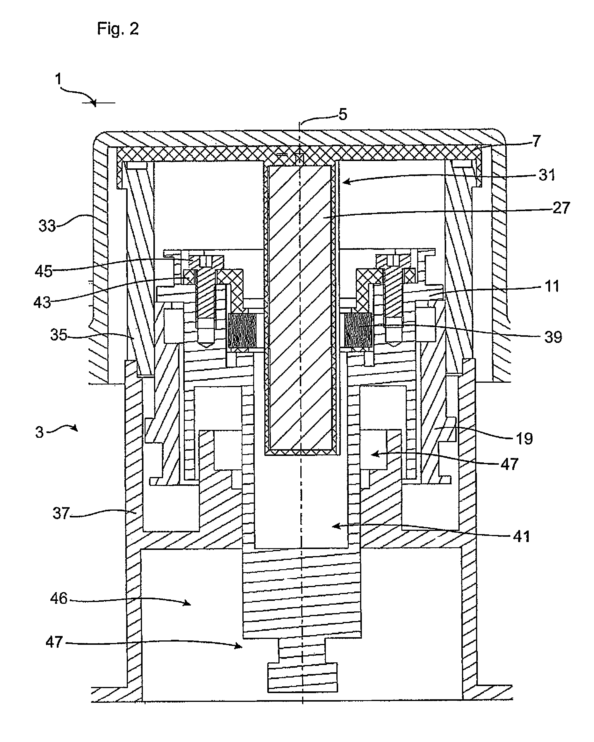 Piston-cylinder assembly having integrated measuring device