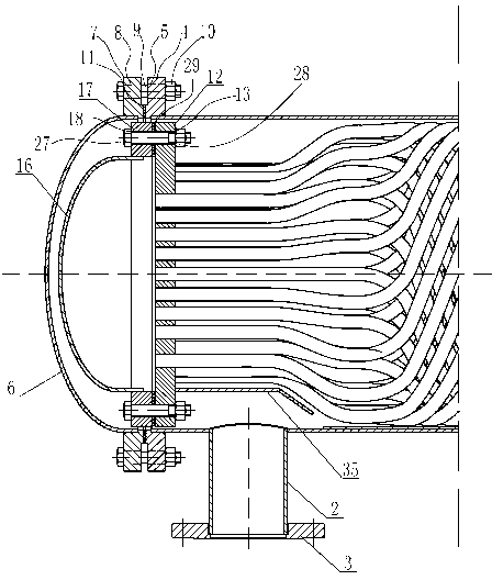 Spiral winding pipe floating heat exchanger