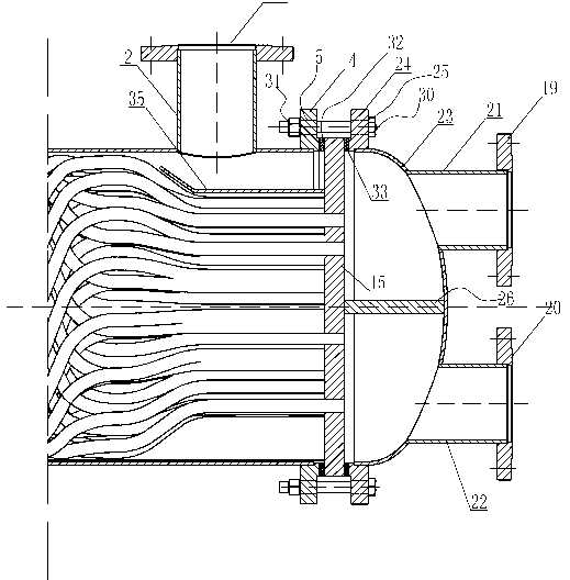 Spiral winding pipe floating heat exchanger