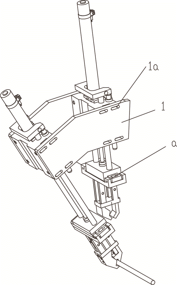 Clamping manipulator with two concentric rods