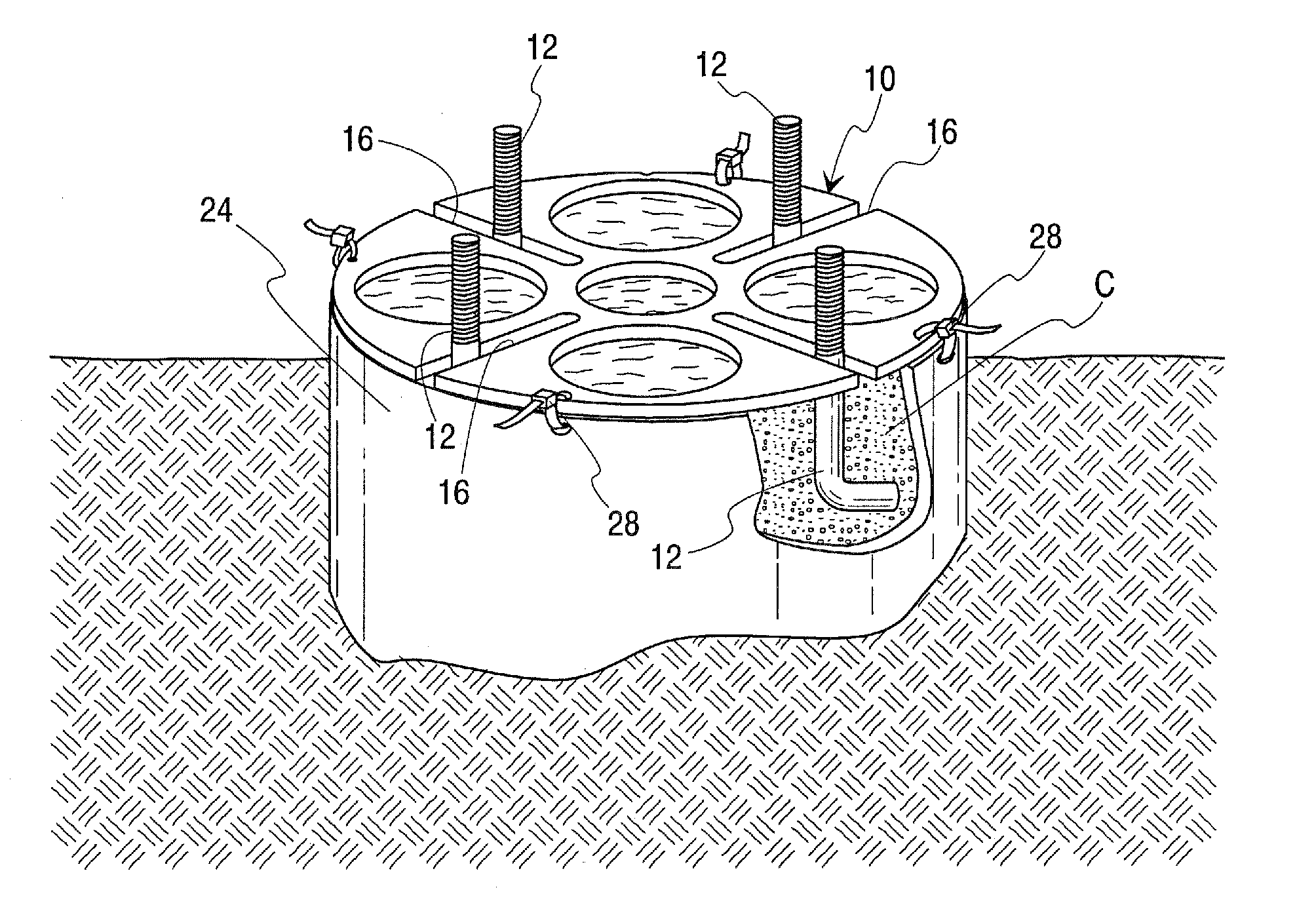 Anchor bolt template