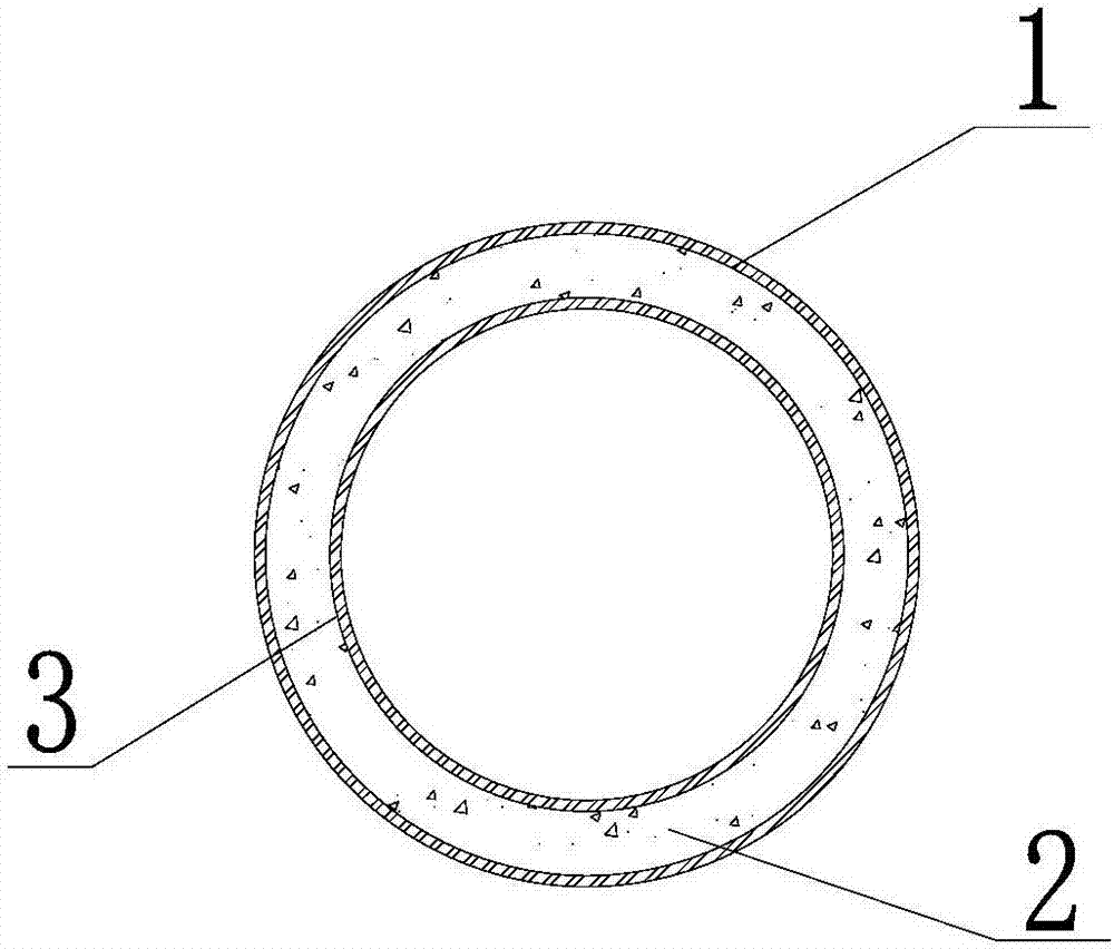 Concrete-filled hollow steel tube supporting structure suitable for subway deep foundation pit