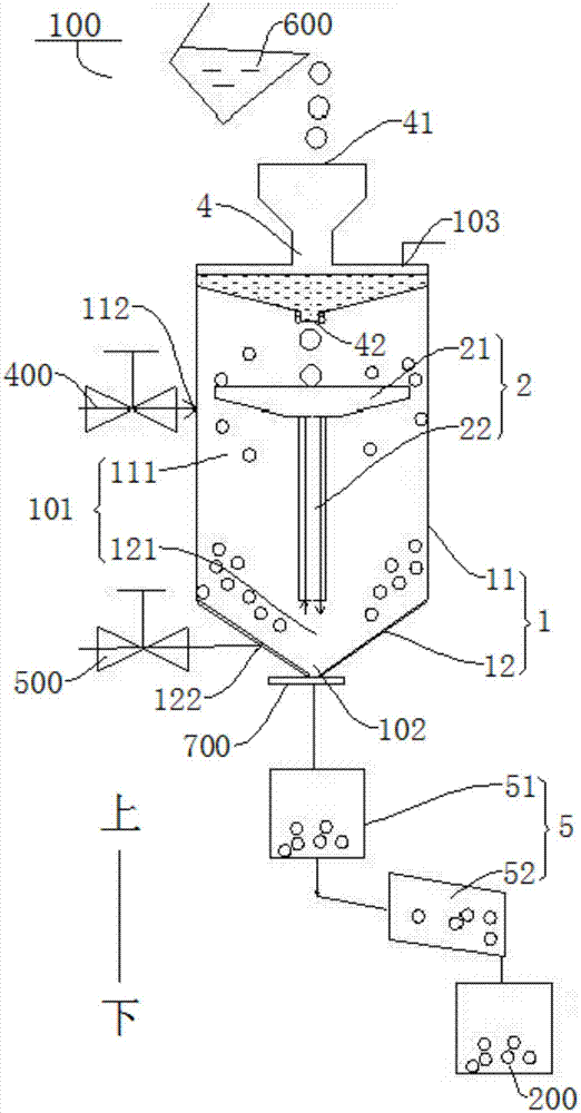 Liquid calcium carbide granulating device