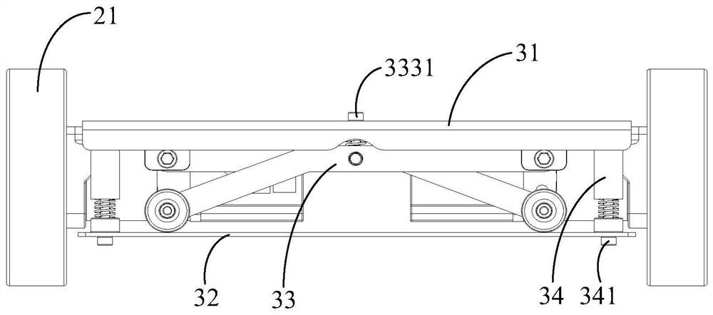 Robot chassis and automatic guided transport vehicle