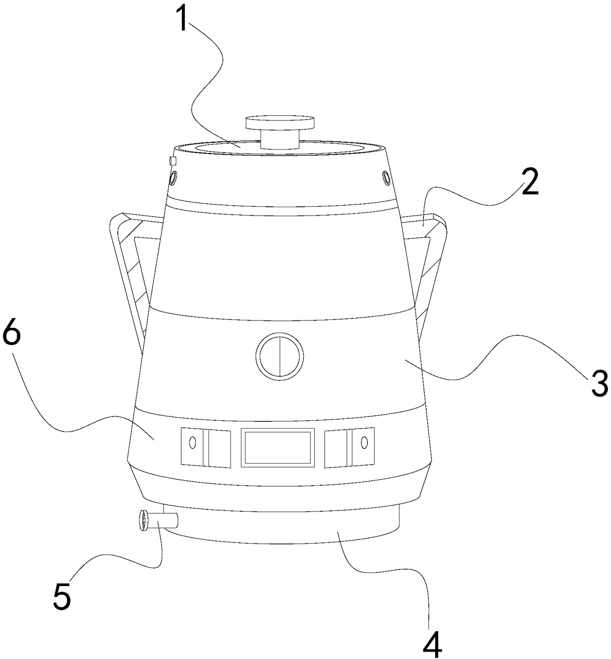 Cover and inner container integrated anti-scald type internet of things stew pot