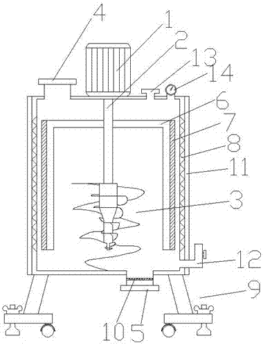 Stirring device for yoghurt production