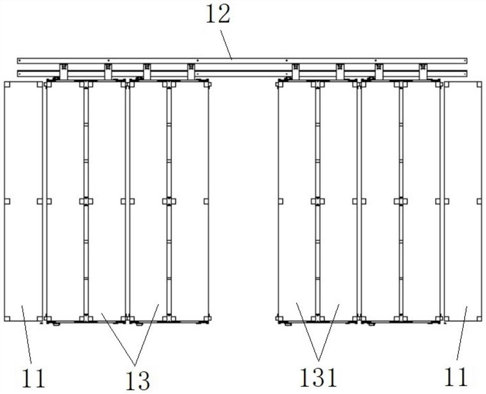 Intelligent robot movable material rack for improving storage space utilization rate