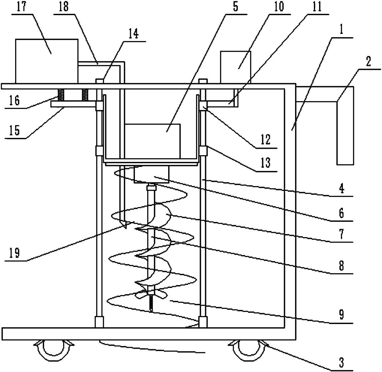 Water-cooling accelerated digging device for tree planting