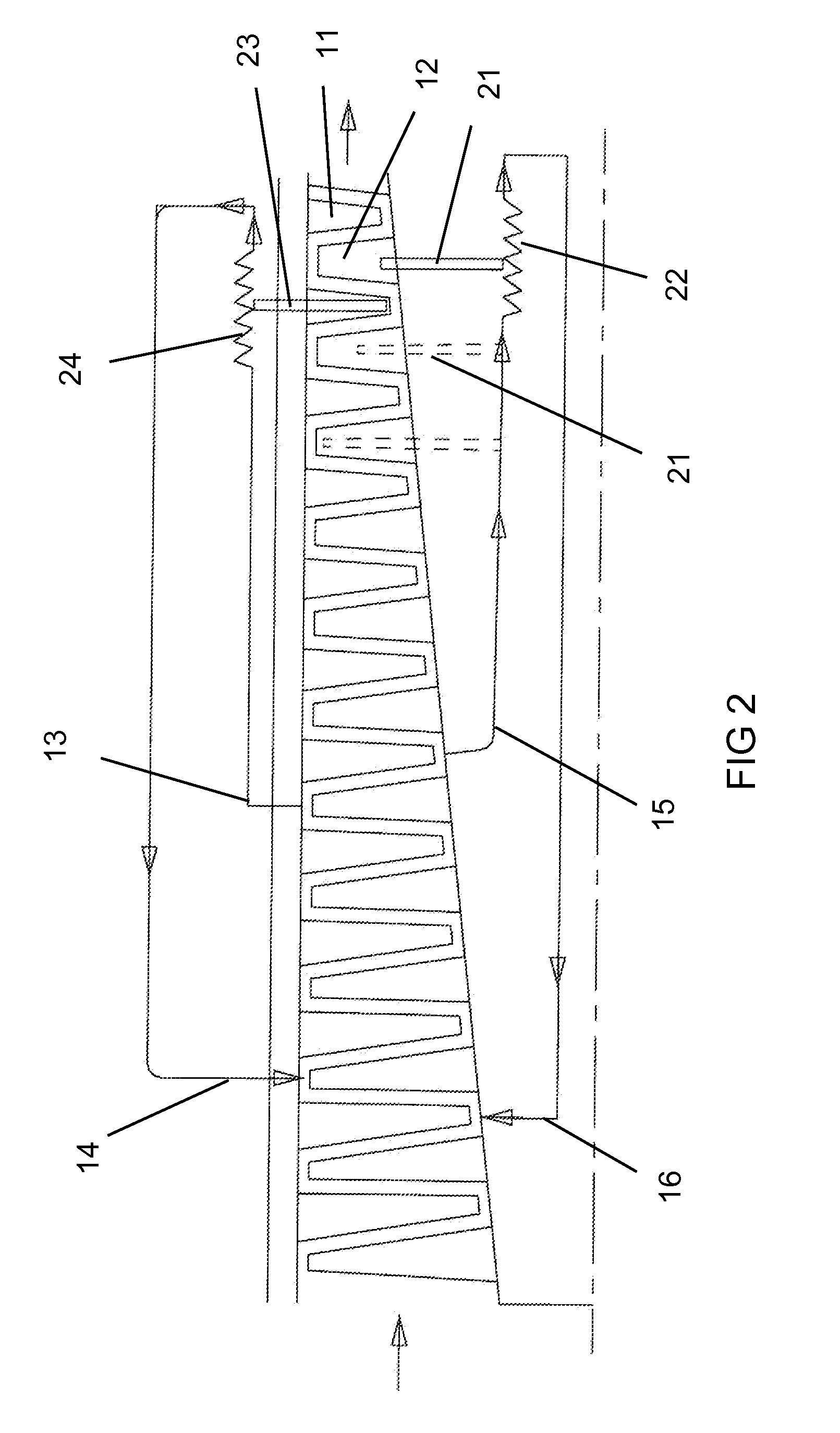 Multiple staged compressor with last stage airfoil cooling