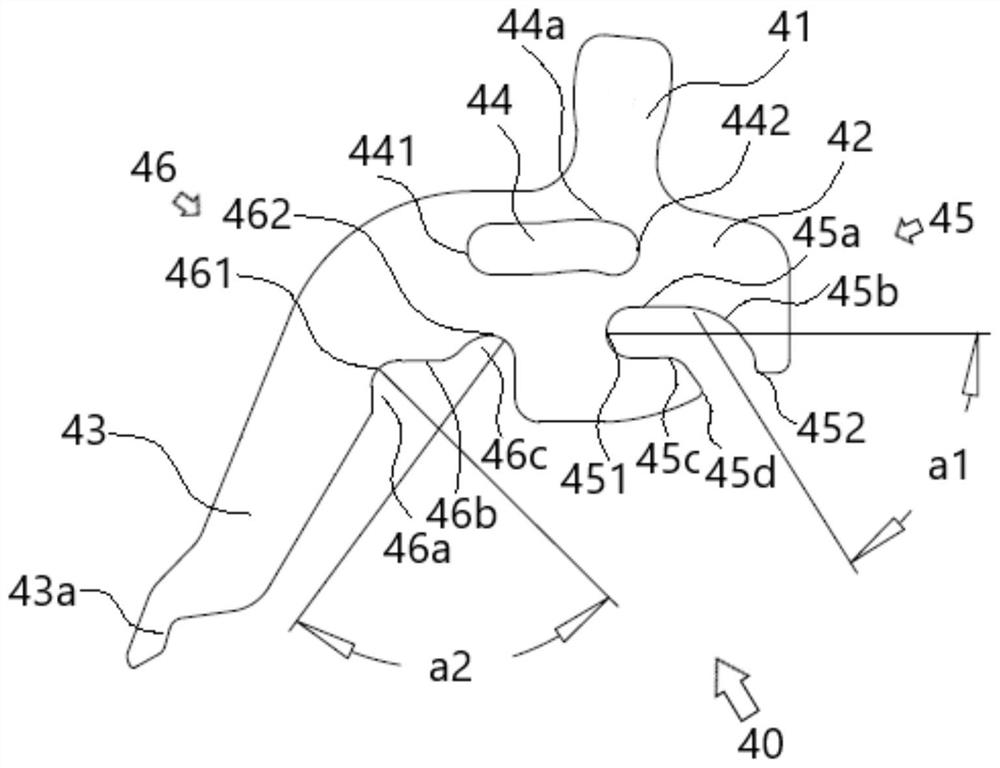 A high-efficiency swing sinker for a computerized flat knitting machine