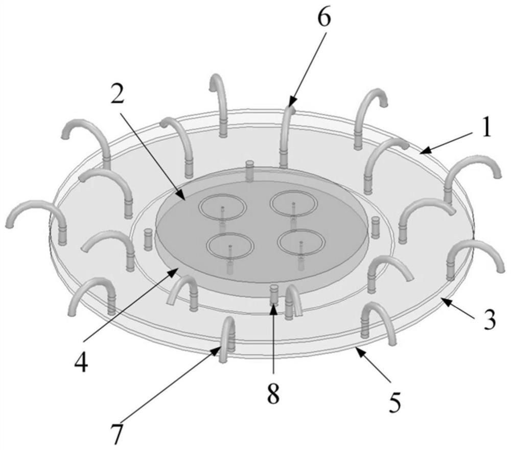 Wide-axial-ratio beam dual-frequency Beidou navigation antenna capable of effectively suppressing backward cross polarization