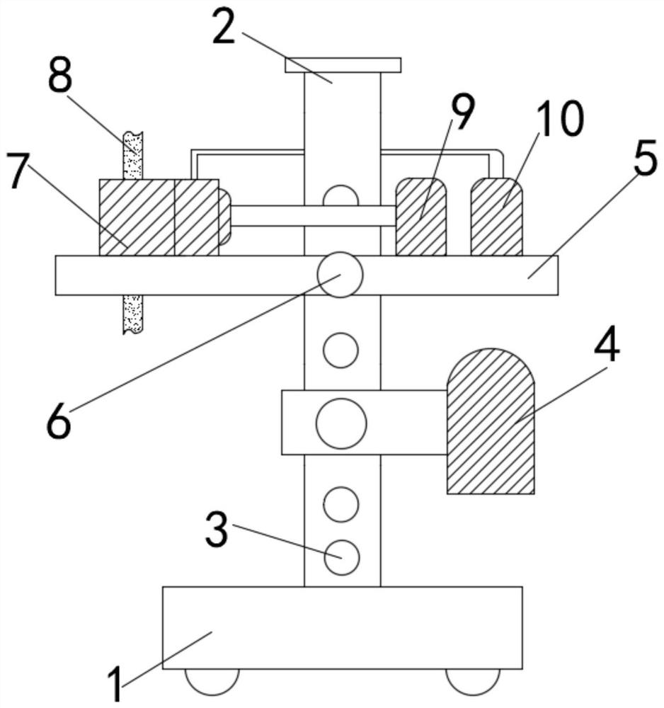 Chest drainage nursing device for thoracic surgery department