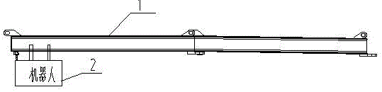 Device and method for distance positioning and mileage calibration of railway robot