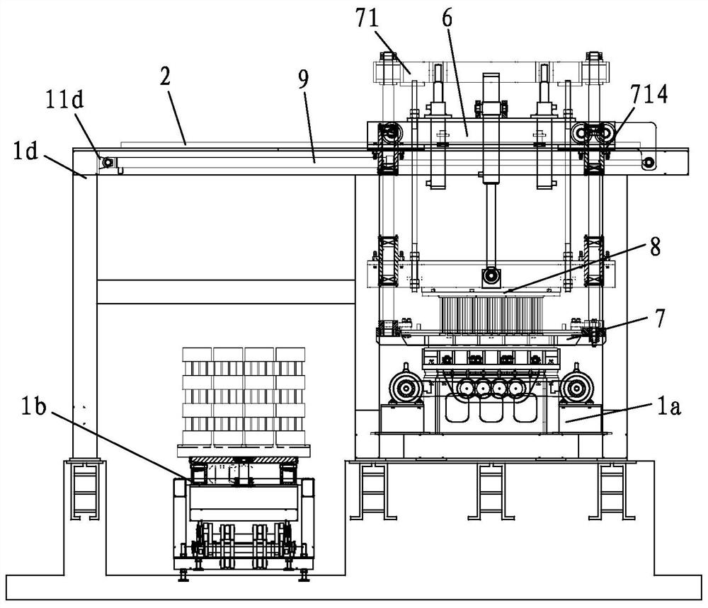 Supporting-plate-free brick making machine