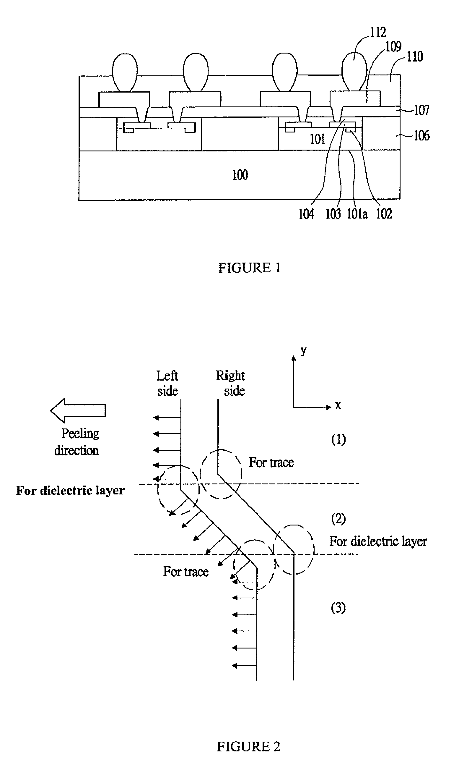 Structure of dielectric layers in built-up layers of wafer level package