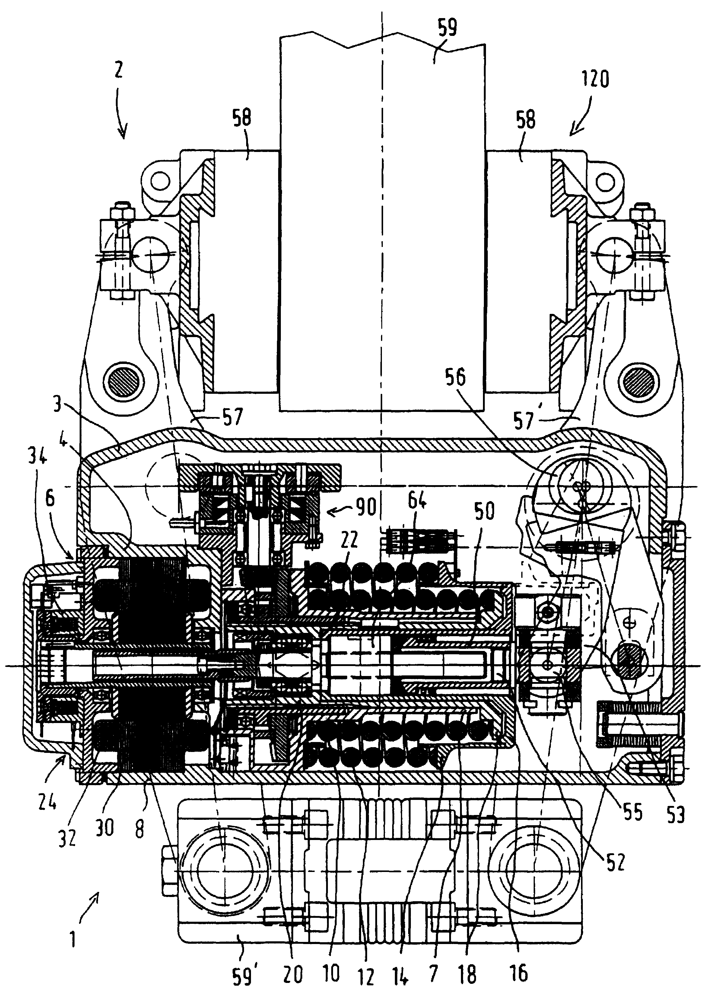 Brake actuator comprising an energy accumulator and an inertia weight