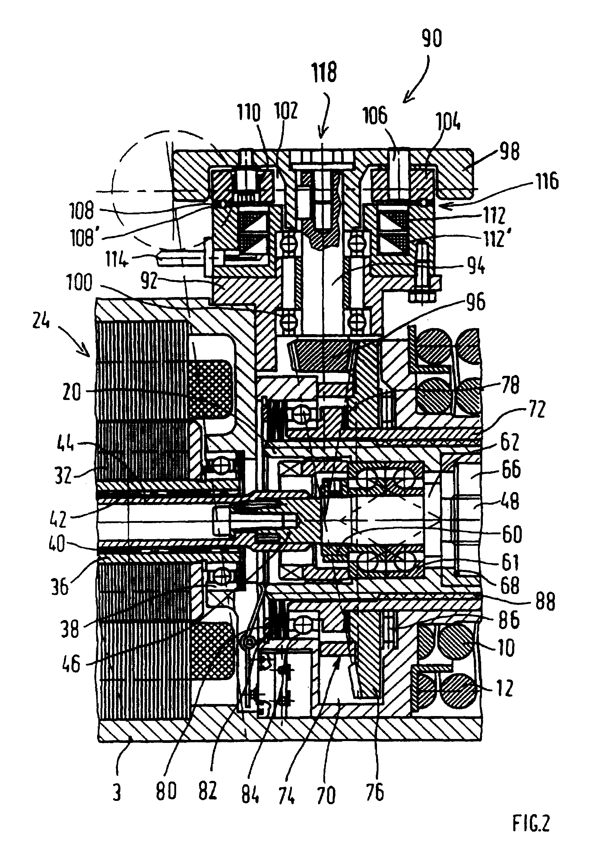 Brake actuator comprising an energy accumulator and an inertia weight