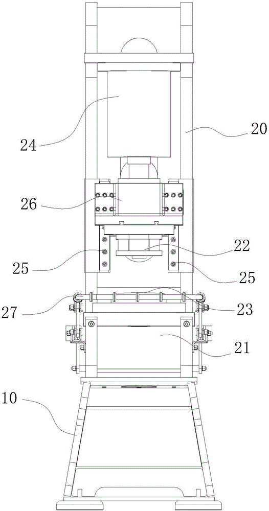 Open-type deep throat punching equipment