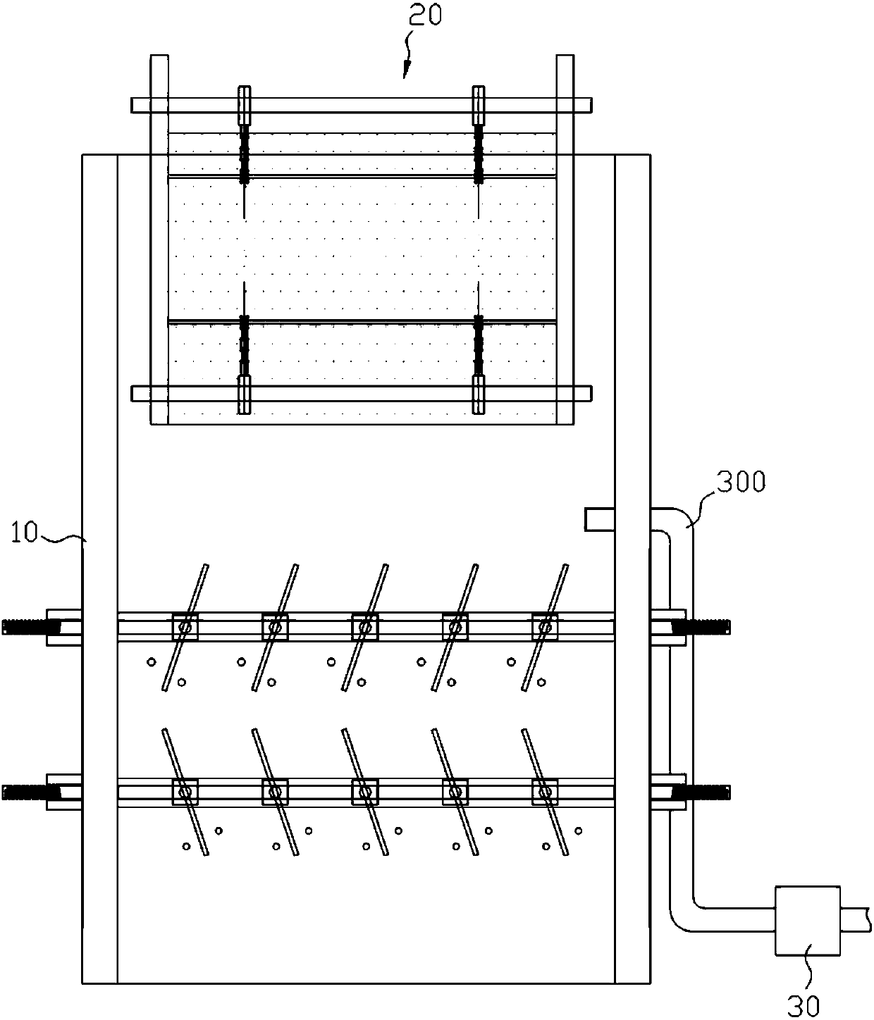 A system for the treatment of process water in integrated trench sludge treatment station