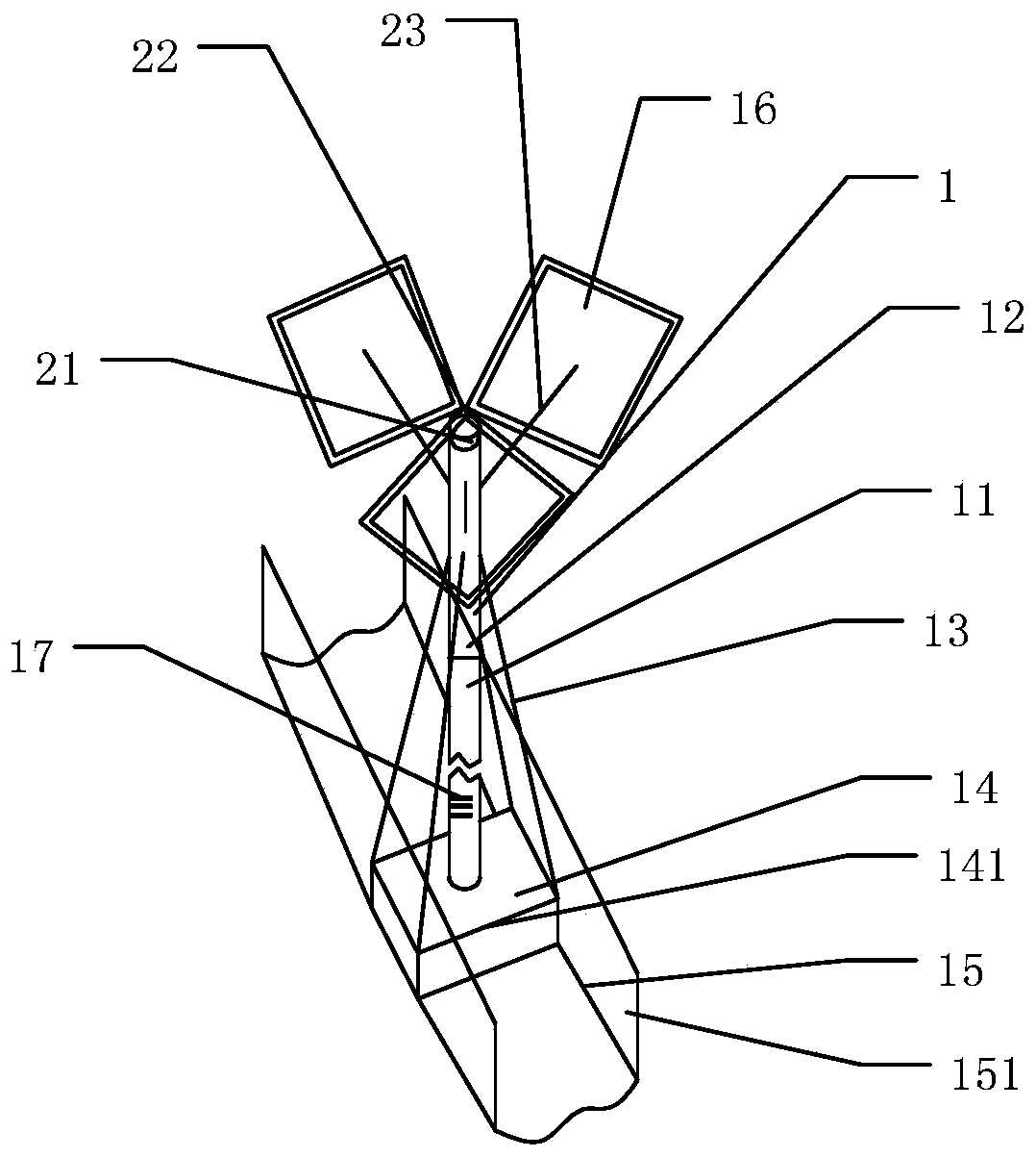 Wind power and solar power integrated power generation system