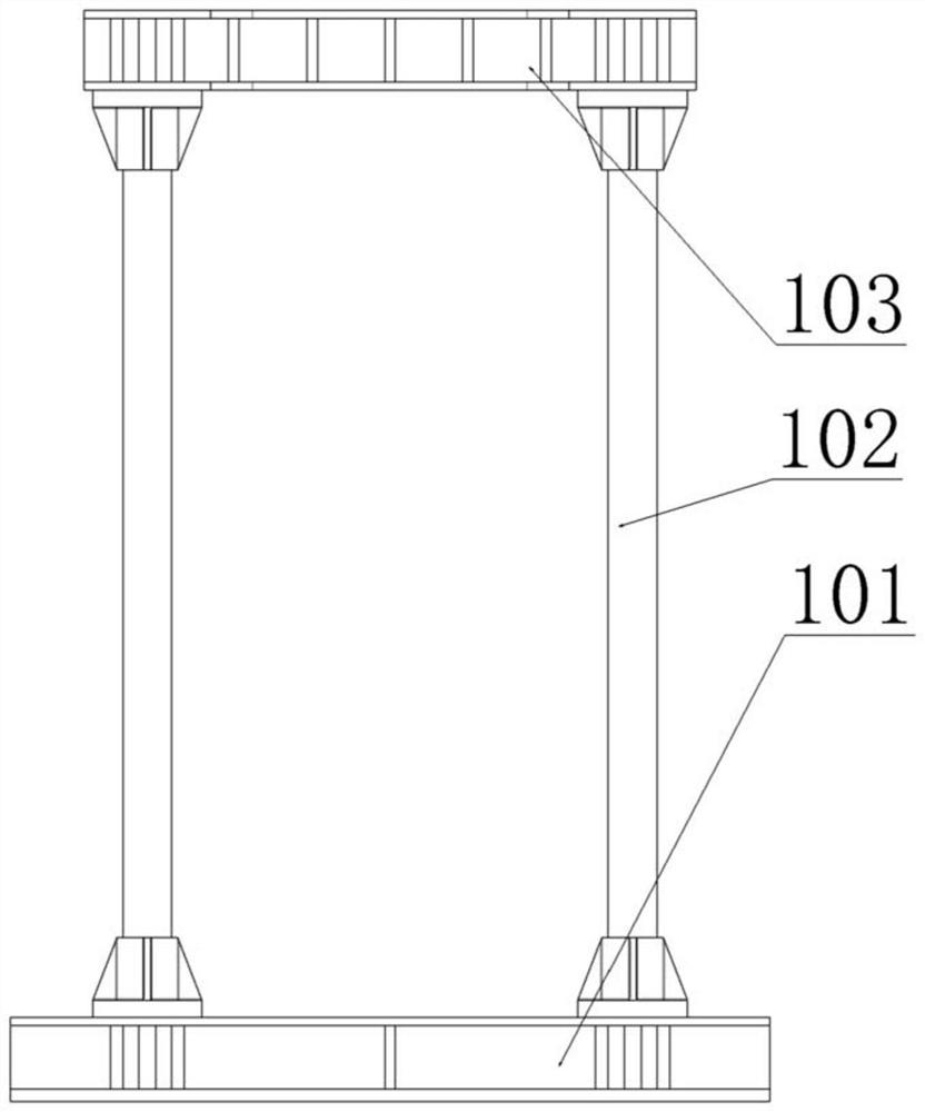 Testing device for applying bidirectional compression load