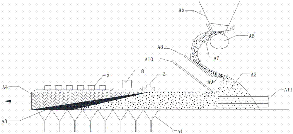 Soaking sintering process based on combustible gas blowing