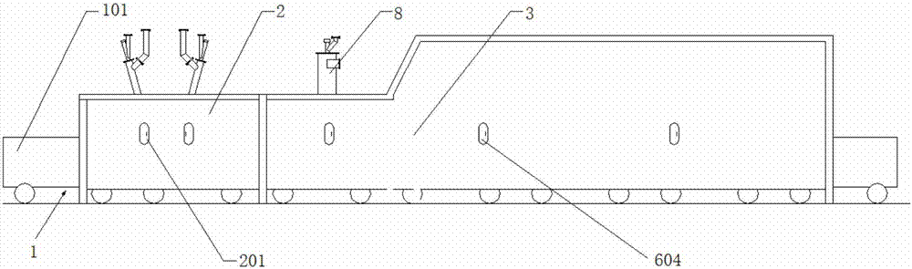 Soaking sintering process based on combustible gas blowing