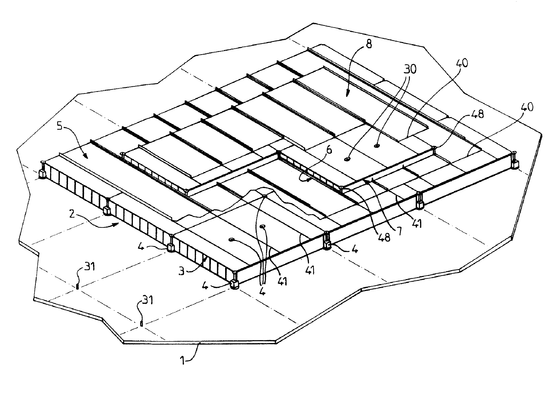 Sealed, thermally insulated tank with compression-resistant non-conducting elements