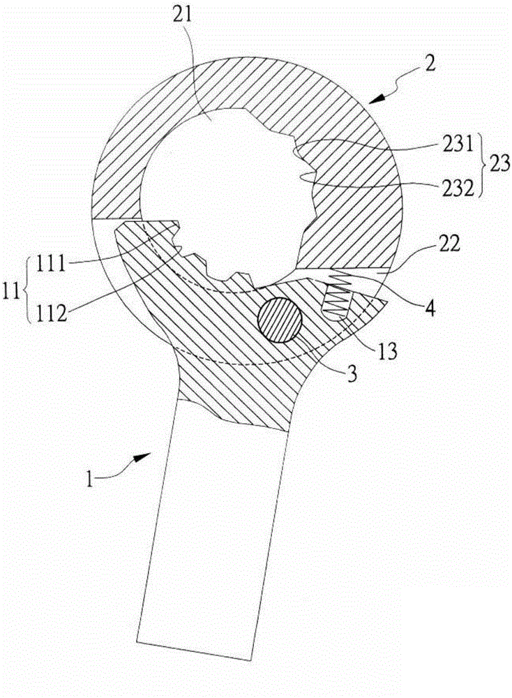 Pressing type spanner repeatedly operated