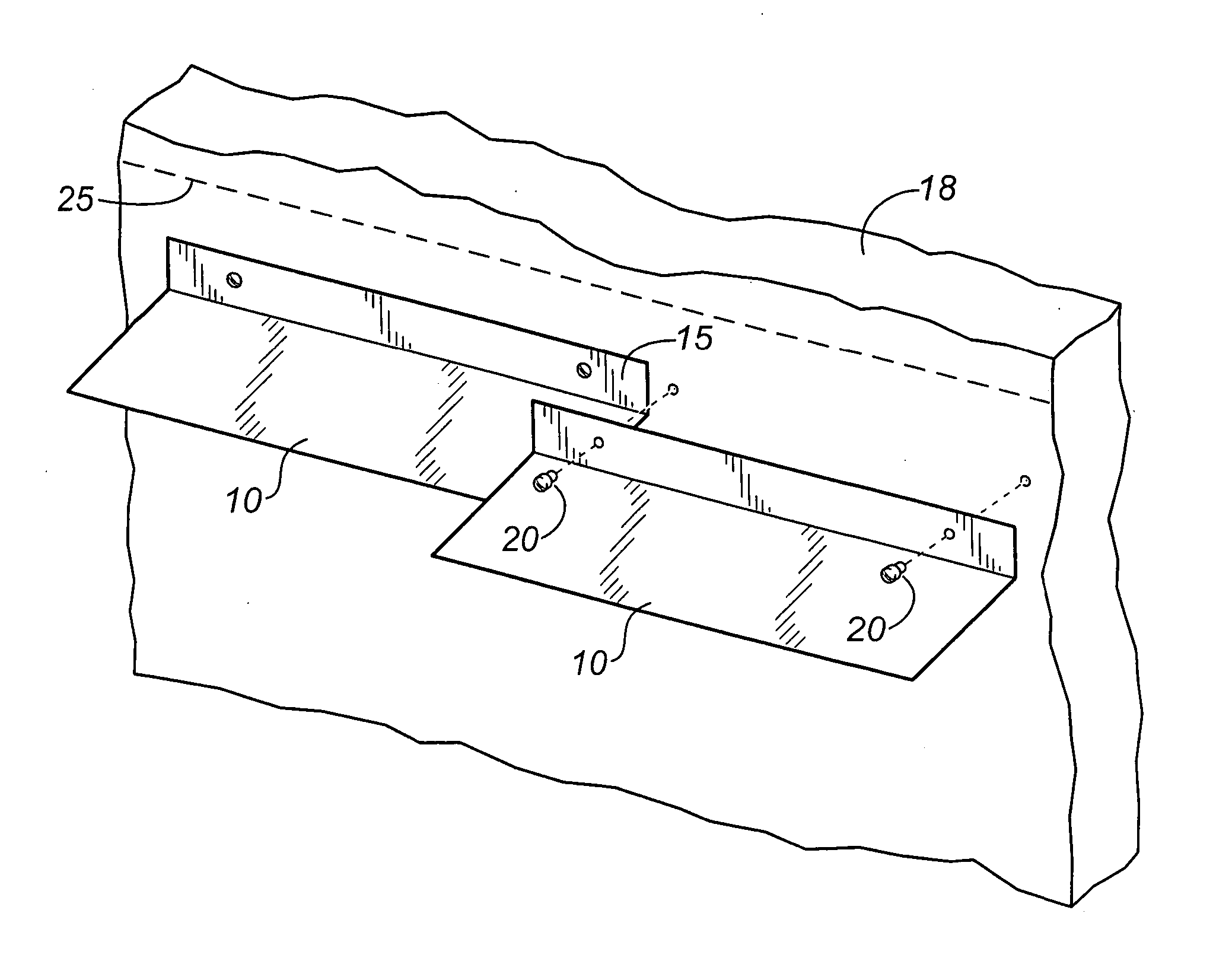 Method and apparatus for deflecting liquid from a foundation wall