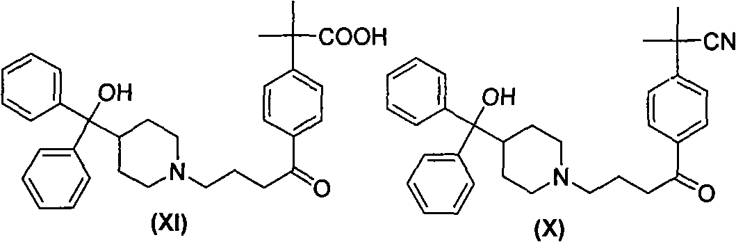 Synthesizing route and preparation method of high-purity fexofenadine and intermediate thereof